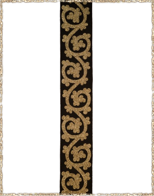 Borte Kleeranke 50 schwarz gold 420496